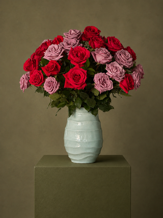 Florero Ola Celeste